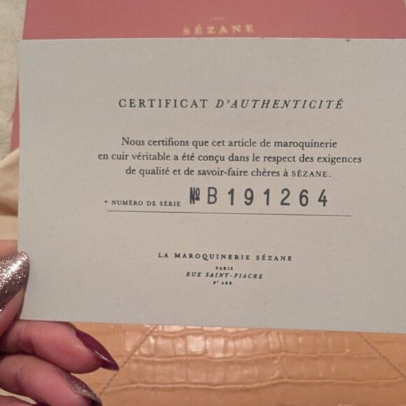 Sezane Pochette Violette Clutch - Croco Beige - Picture 8 of 8